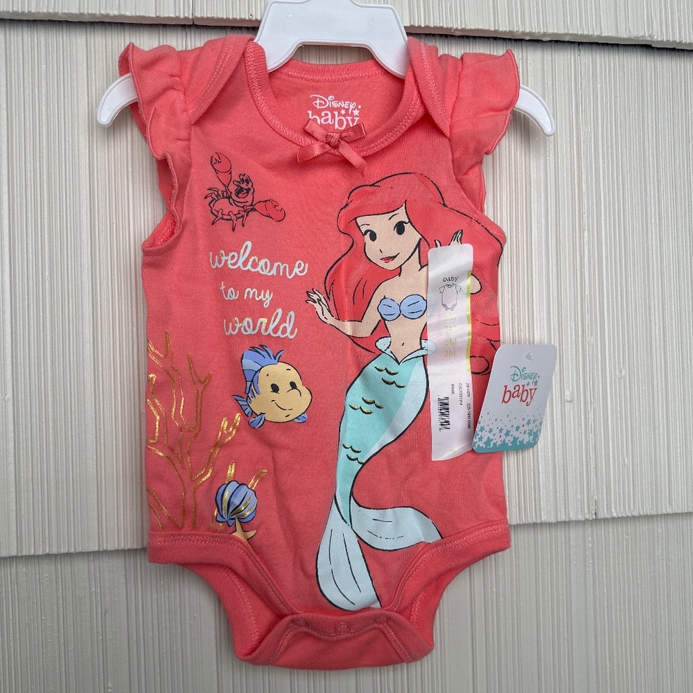 NWT 3m Little Mermaid Disney One Piece